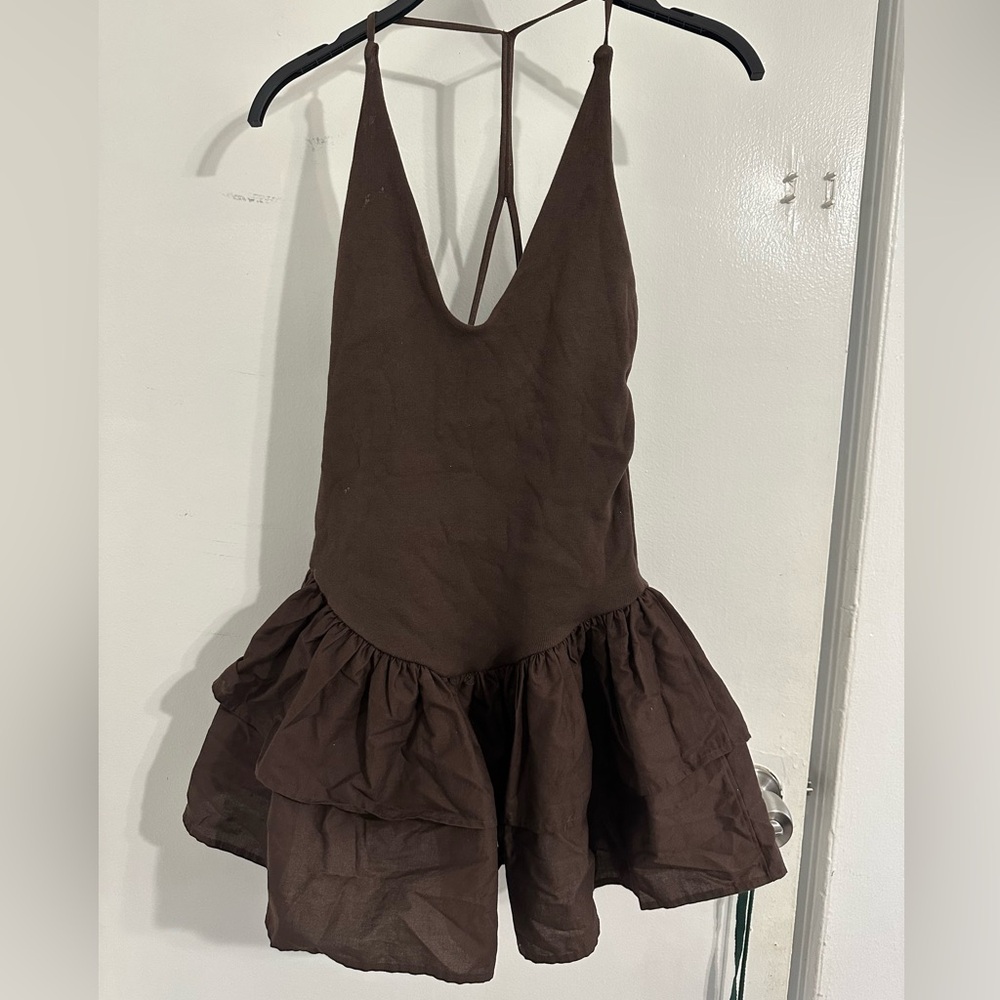 Zara Chocolate Knit Top